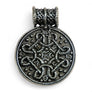 Silver Birka pendant with intricate design on a white background