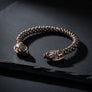 Collach Pictish Boar bronze bracelet full view in premium dark bark setting