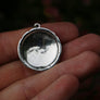 Silver Spartan Pendant Back Side