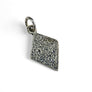 Silver tiwaz pendant on a white background, backside of the pendant