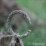 Braided Armring From Lilla Rone Historical Silvered Bronze - Northlord