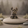 Bronze French Bulldog Miniature Sculpture
