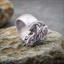 Fenrir Norse Wolf Ring Silvered Bronze - Northlord-PK