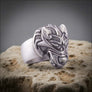 Fenrir Norse Wolf Ring Silvered Bronze - Northlord-PK