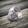 Fenrir Norse Wolf Ring Silvered Bronze - Northlord-PK
