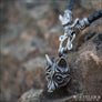 Fenrir Wolf Necklace In Borre Style Pewter - Northlord