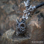 Fenrir Wolf Necklace In Borre Style Pewter - Northlord