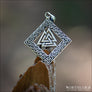 Geometric Valknut Pendant Sterling Silver - Northlord
