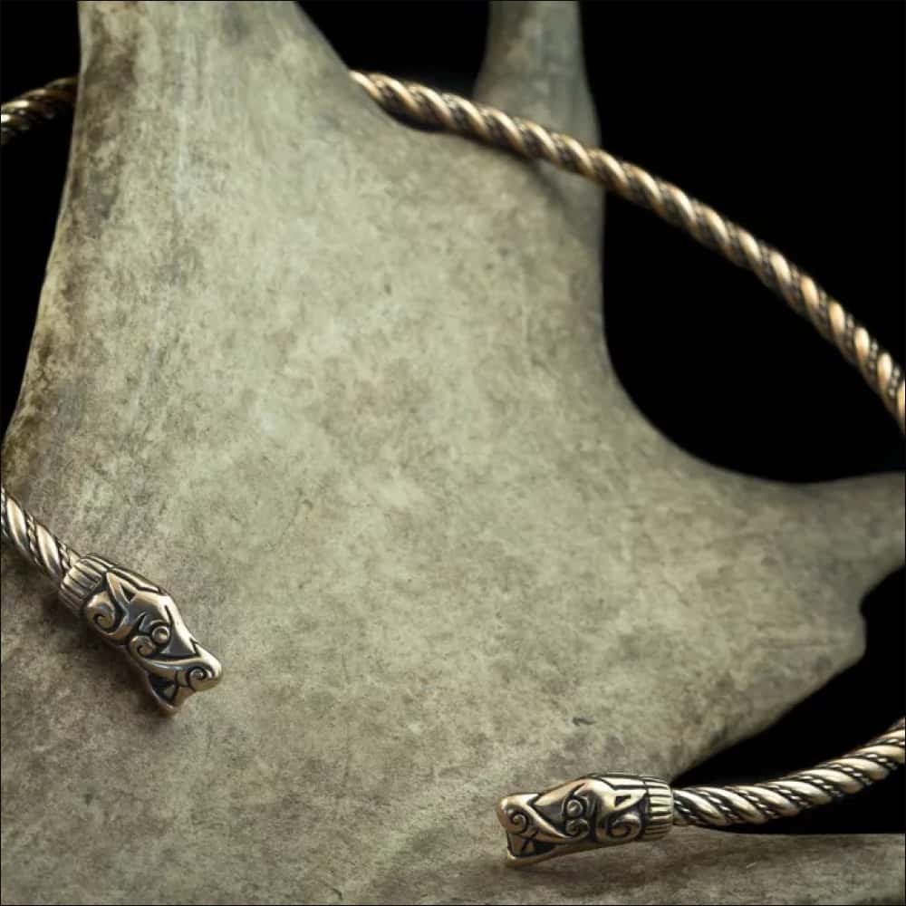 Gotland Beast Torc Historical Bronze - Northlord