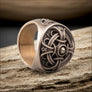 Hail Odin Ring With Runic Inscription Bronze - Northlord-PK