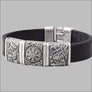 Helm Of Awe Bracelet With Odin’s Ravens Silvered Bronze - Northlord-PK