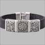 Helm Of Awe Bracelet With Odin’s Ravens Silvered Bronze - Northlord-PK