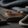 Iron Spine Ancient Copper & Brass Cuff Bracelet - Northlord