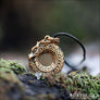 Jormungandr Pendant With Runes Bronze - Northlord