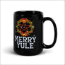 Merry Yule Mug – Pagan Winter Solstice Design Black Glossy - Northlord