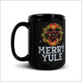 Merry Yule Mug – Pagan Winter Solstice Design Black Glossy - Northlord