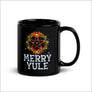 Merry Yule Mug – Pagan Winter Solstice Design Black Glossy - Northlord