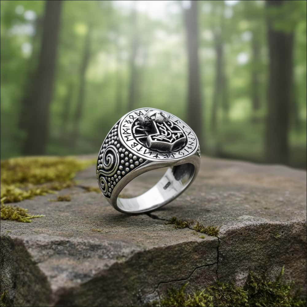 メモリーリング925 Mjölnir Viking Ring, 925 Sterling Silver - Northlord