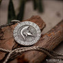 Spartan Helmet Pendant With Meander Pattern Sterling Silver - Northlord