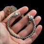 Sterling Silver Bear Head Arm Ring - Northlord