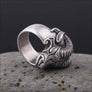 Thor’s Goat Ring Silvered Bronze - Northlord-PK