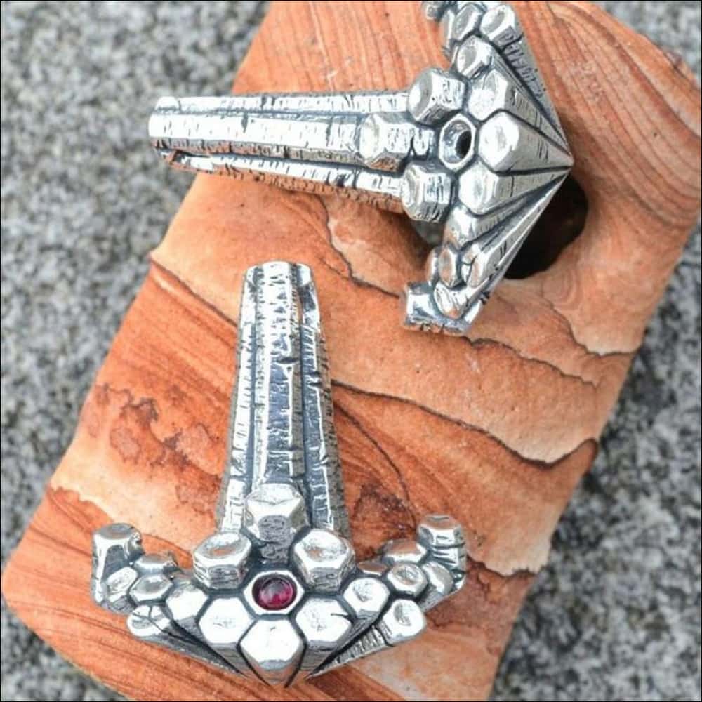 Thor's Hammer Pendant Basalt Columns Sterling Silver - Northlord