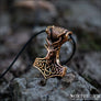 Thor’s Hammer Pendant With Goat Bronze - Northlord