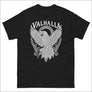 Valhalla Viking raven T-shirt in black with white Norse knotwork design