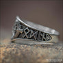 Vegvisir Ring With Hail Odin and Ravens Sterling Silver - Northlord