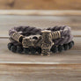 Viking Bracelet With Mjolnir and Lava Stones Northlord