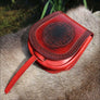 Viking Leather Bag In Vendel Style Red - Northlord