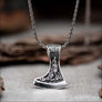 Viking Axe Pendant With Raven and Wolf Sterling Silver - Northlord