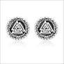 Viking Valknut Stud Earrings Sterling Silver - Northlord