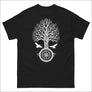 Yggdrasil With Helm Of Awe T shirt Black and Navy Northlord