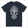 Yggdrasil With Helm Of Awe T shirt Black and Navy Northlord