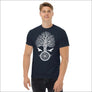 Yggdrasil With Helm Of Awe T shirt Black and Navy Northlord
