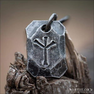 Algiz Rune Pendant Hand-Forged - Northlord