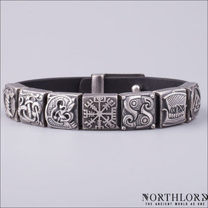 Beaded Viking Bracelet Midgard Silvered Bronze - Northlord - PK