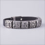 Beaded Viking Bracelet Midgard Silvered Bronze Northlord
