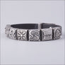 Beaded Viking Bracelet Midgard Silvered Bronze Northlord