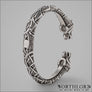 Berserker Armring with Bear Heads Sterling Silver Northlord PK