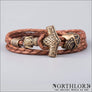Bracelet With Thor’s Hammer And Odin’s Ravens Northlord PK