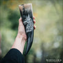 Celtic Wolf Drinking Horn Carved - Northlord