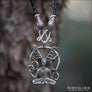 Cernunnos Leather Necklace With Snake Heads - Northlord