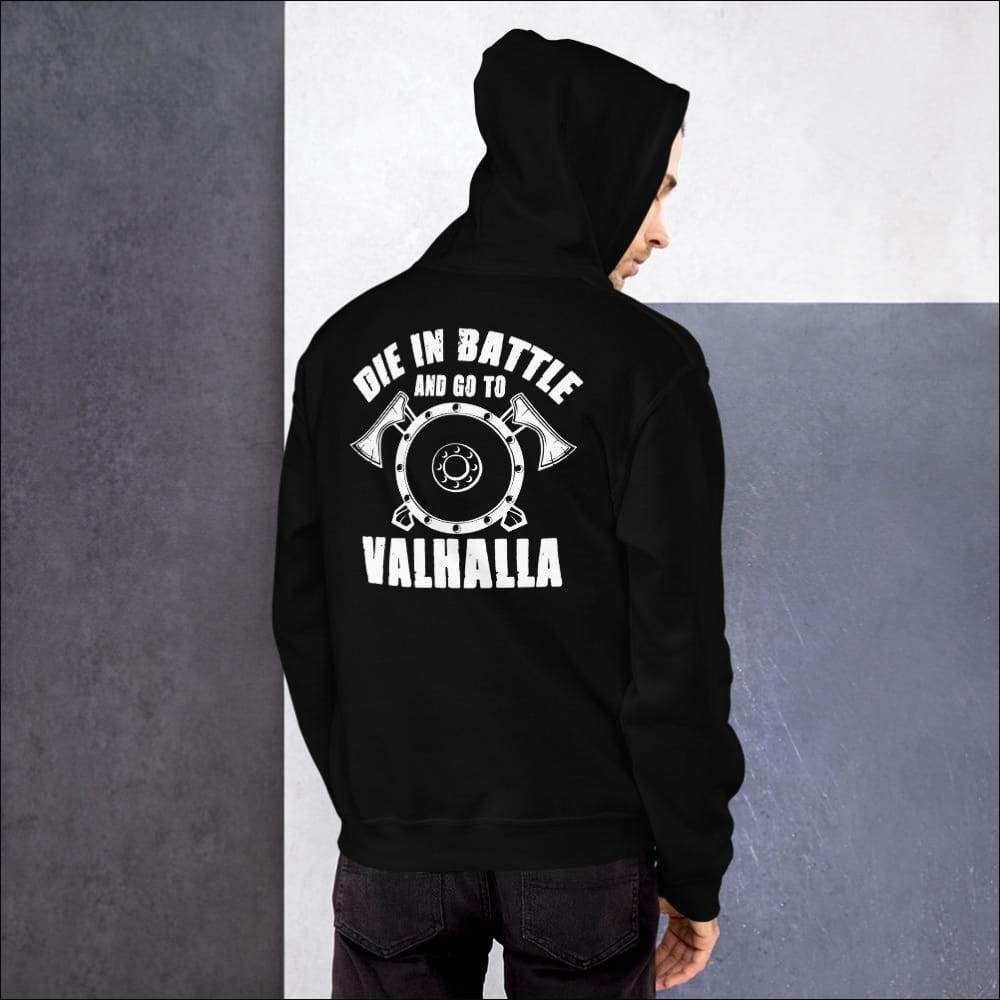 Sweat à Capuche Homme Odin Thor - Viking Hooligan - Allemand - Noir - Taille Unique