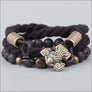 Double Bracelet With Thor’s Hammer and Lava Stones - Northlord-PK