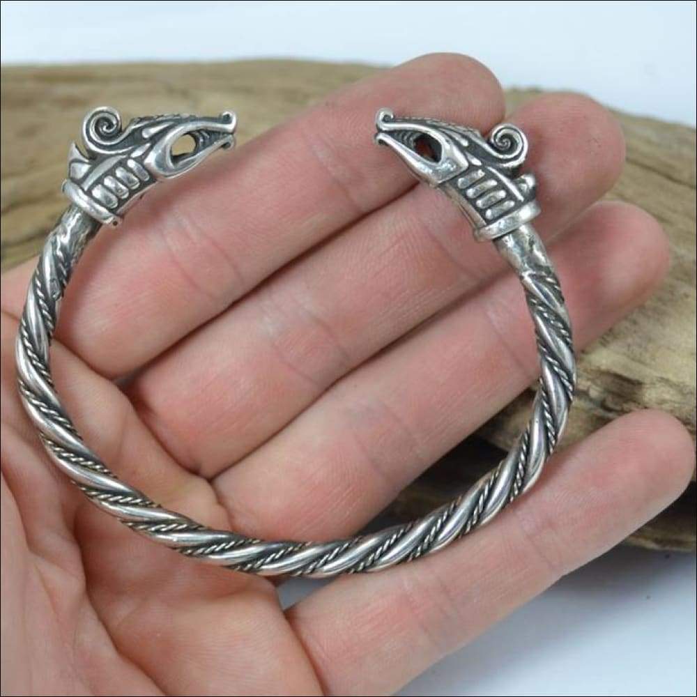 Dreki Dragon Bracelet Jellinge Art Sterling Silver - Northlord