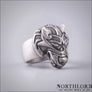 Fenrir Norse Wolf Ring Silvered Bronze Northlord PK