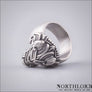 Fenrir Norse Wolf Ring Silvered Bronze Northlord PK
