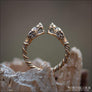 Fenrir Wolf Ring Adjustable Bronze - Northlord
